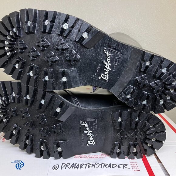 Vintage Steel Toe 20-eye Gripfast England Womens US 8.5 nps grinders dr. martens - Picture 16 of 16